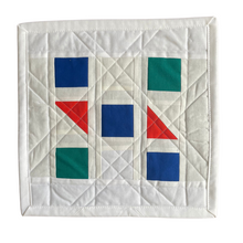 Load image into Gallery viewer, White, Blue, Green &amp; Red Mini-Quilt
